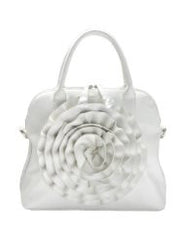 FASH- Rose faux snake leather Tote Handbag - Women Hand Bag, Casual Bag, Girls College Bag, Shopping Bag (Rosette...