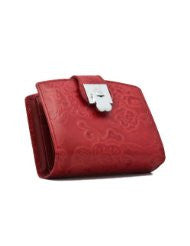 Jacky&Celine J25-001-025 Ladies' Red Leather Compact Wallet