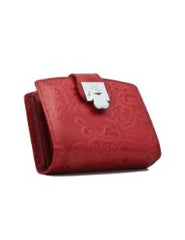 Jacky&Celine J25-001-025 Ladies' Red Leather Compact Wallet
