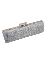 Scheilan BM 187/B Nude Gold Mesh Clutch with Crystal Pave Closure