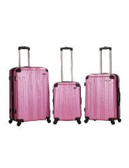 Rockland Luggage 3 Piece Abs Upright Luggage Set