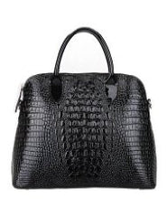 Plusminus women's 100% Genuine patent Leather crocodile embossed leather handbag leather tote bag